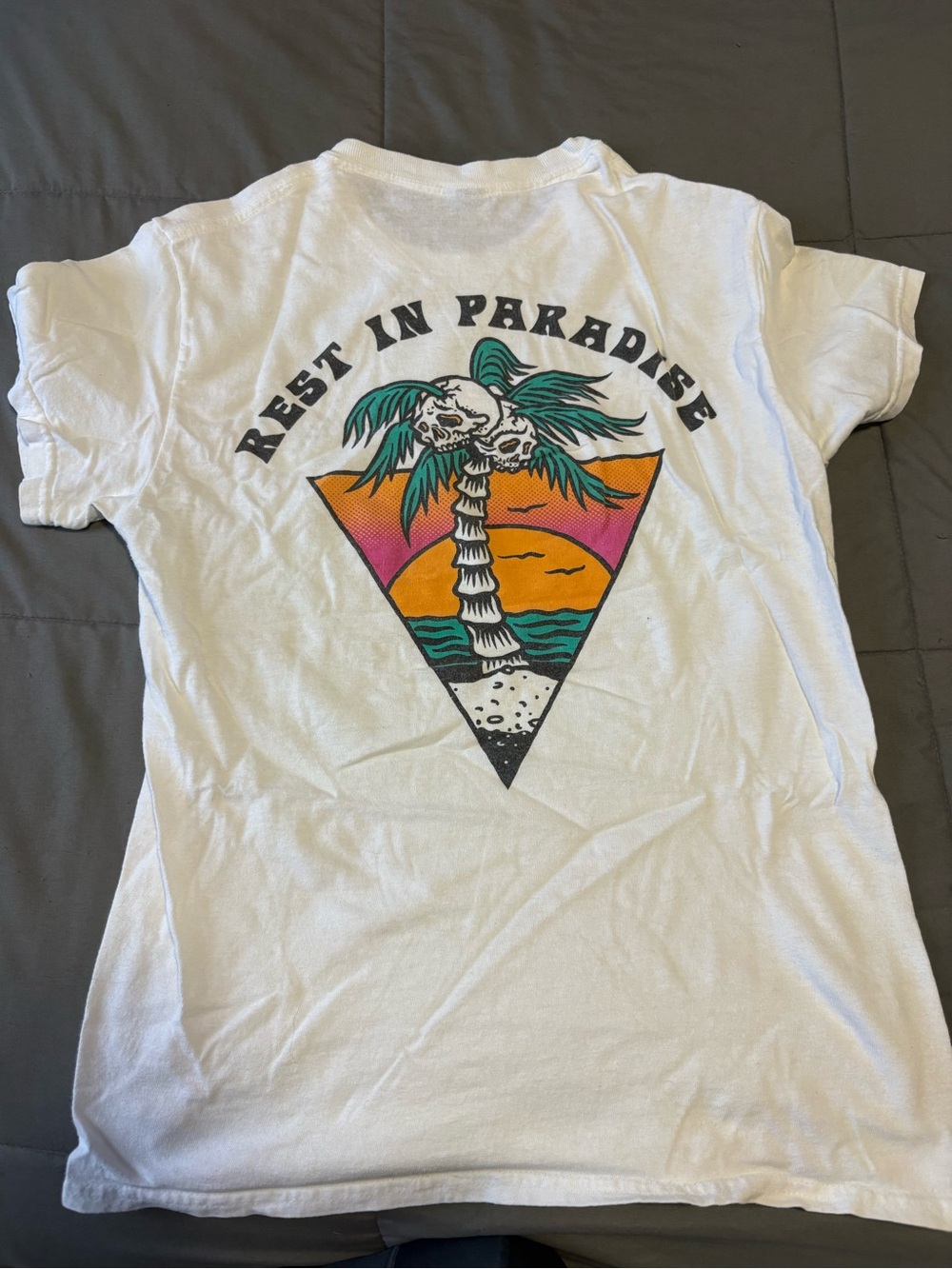 Rest in Paradise White Kids Graphic Tee